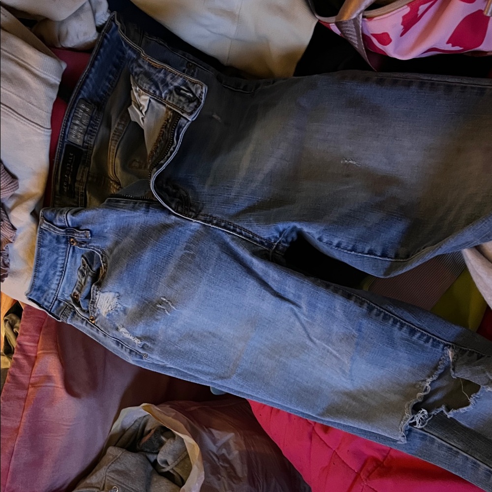 women’s blue jeans aeropostale